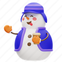 snowman, cup, coffee, winter, snow, xmas, celebration, happy, drink 