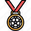 award, competition, football, medal, prize, soccer, sport 