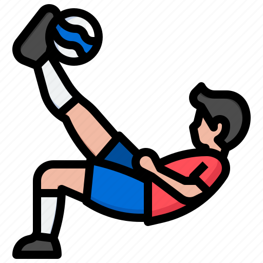 Volley, soccer, ball, kick, kicking, sport, play icon - Download on Iconfinder