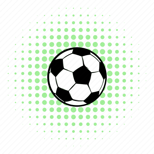 Ball, comics, football, halftone, play, soccer, sport icon - Download on Iconfinder