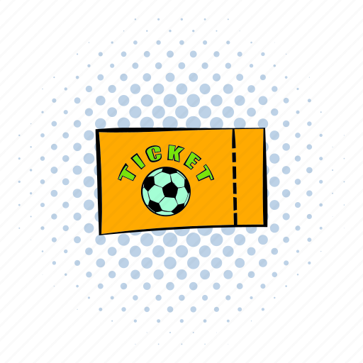Ball, comics, football, halftone, orange, soccer, ticket icon - Download on Iconfinder