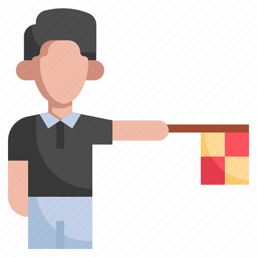 Linesman, sports, competition, professions, jobs, referee, judge icon - Download on Iconfinder