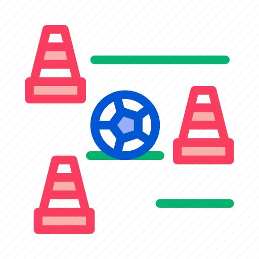 Ball, cones, field, football, soccer, training icon - Download on Iconfinder