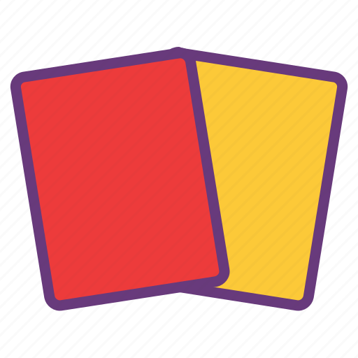 Attention, cards, caution, game, red, warning, yellow icon - Download on Iconfinder