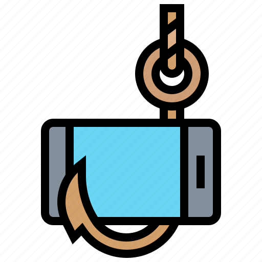 Data, fraudulent, hook, phishing, phone icon - Download on Iconfinder