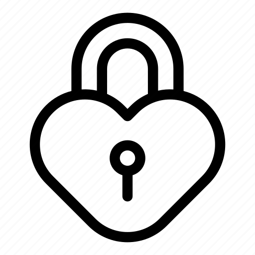 Heart, dependence, emotional, padlock, security, shape icon - Download on Iconfinder