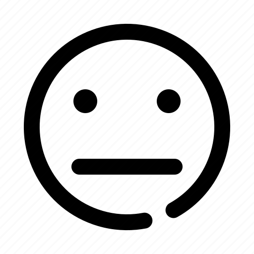 Average, emoticon, reactionless, sticker icon - Download on Iconfinder
