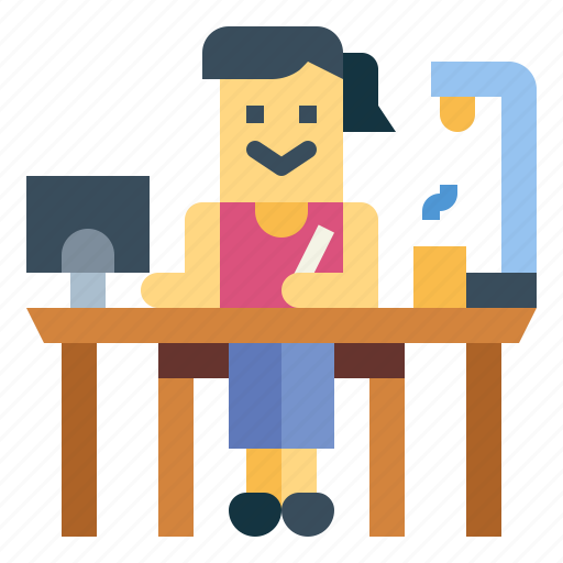 Distance, monitor, social, woman, working icon - Download on Iconfinder