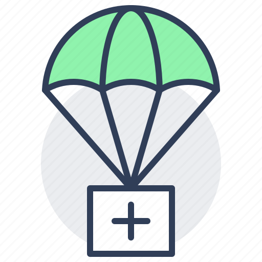 Aid, parachute, support, medicare, health, box icon - Download on Iconfinder