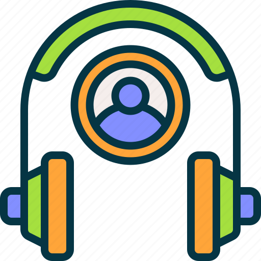 Headphone, user, communication, person, call icon - Download on Iconfinder