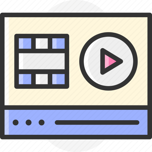Video player, multimedia, movie, video, play button icon - Download on Iconfinder