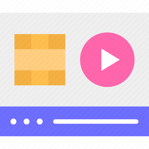 Video player, multimedia, movie, video, play button icon - Download on Iconfinder