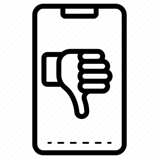 Thumb, down, dislike, bad, smartphone icon - Download on Iconfinder