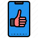 thumb up, like, smartphone