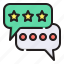 review, feedback, communications, comment, marketing, star, speech bubble 