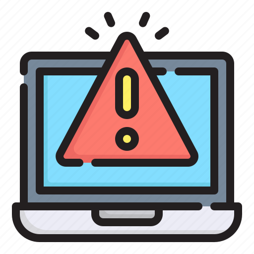 Warning, sign, electronics, laptop, alert, communications, security icon - Download on Iconfinder