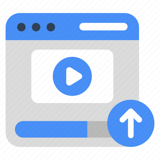 Online video, video streaming, play video, web video upload icon - Download on Iconfinder