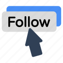 follow, follow sign, follow symbol, follow label, follow ensignia
