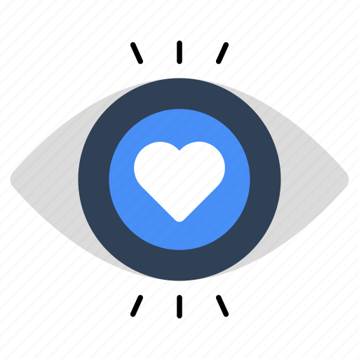 Heart views, love views, monitoring, inspection, visualization icon - Download on Iconfinder