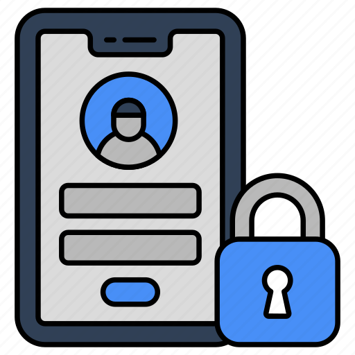 Secure mobile account, secure profile, locked profile, locked account, profile security icon - Download on Iconfinder