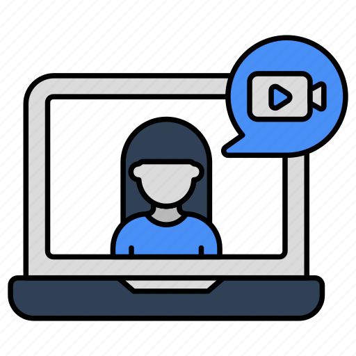 Video call, video chat, video message, video communication, live chat icon - Download on Iconfinder