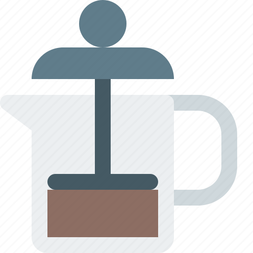 Coffee, plunger, food, restaurant, cafe, hot, cup icon - Download on Iconfinder