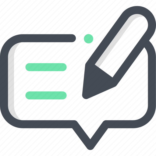 Comment, edit, copywriting, write, message icon - Download on Iconfinder