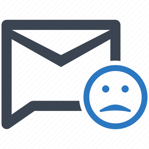Email, emoticon, feedback, message, sad icon - Download on Iconfinder