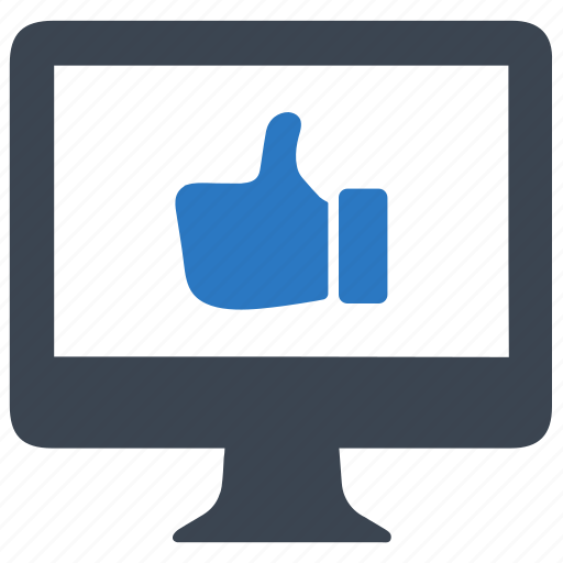 Computer, feedback, like, online feedback, social like icon - Download on Iconfinder