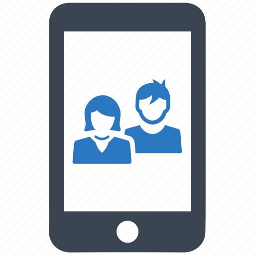 Boy, friends, girl, mobile, social media icon - Download on Iconfinder