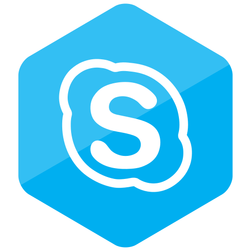 Colored, hexagon, high quality, media, skype, social, social media icon - Free download