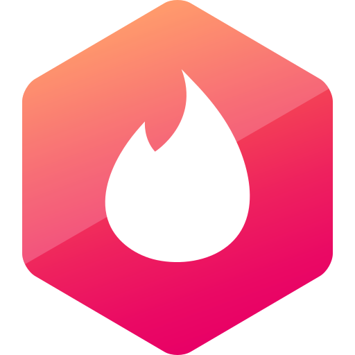 Colored, hexagon, high quality, media, social, social media, tinder icon - Free download