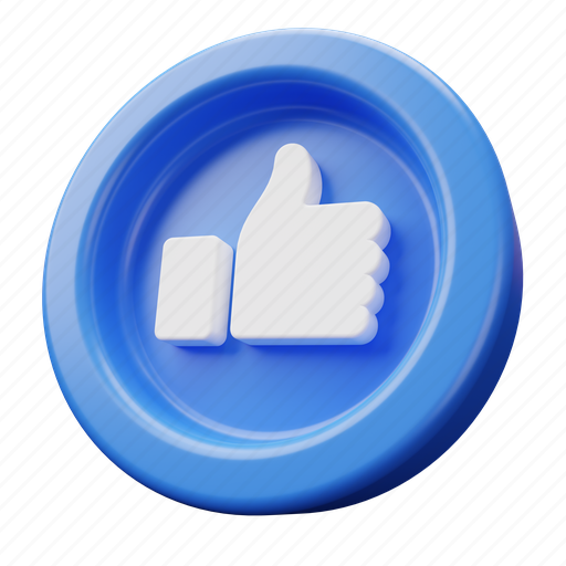 Like, reaction, thumb, social media, notification, influencer, feedback 3D illustration - Download on Iconfinder