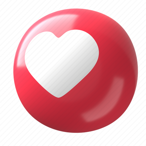 Like, love, reaction, heart, social media, influencer, feedback 3D illustration - Download on Iconfinder