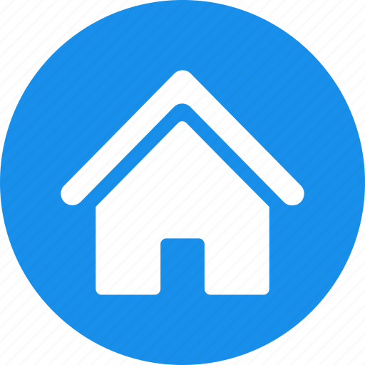 Blue, building, circle, estate, home, house, real icon - Download on Iconfinder