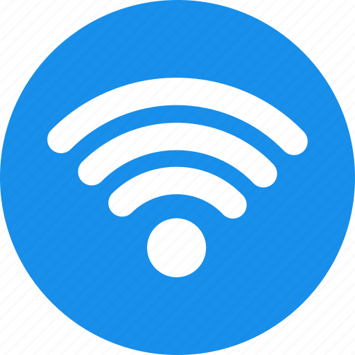 Blue, circle, internet, network, signal, wifi icon - Download on Iconfinder