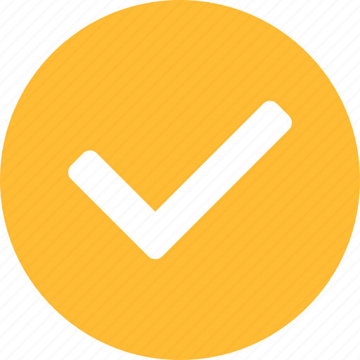 Approved, check, checkbox, circle, confirm, sure, yellow icon - Download on Iconfinder