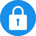 blue, circle, lock, privacy, safe, secure, security 