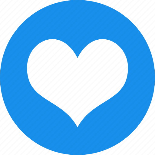 Blue, circle, dating, favorite, heart, like, love icon - Download on Iconfinder