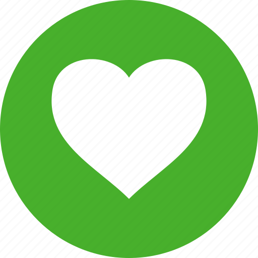Circle, dating, favorite, green, heart, like, love icon - Download on Iconfinder