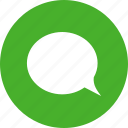 chat, chatting, circle, comment, green, message