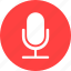 circle, mic, microphone, recording, red, speaker 