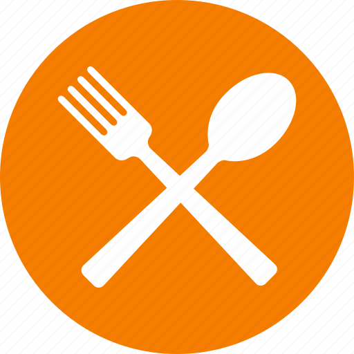 Circle, dining, eat, eating, food, orange, restaurant icon - Download on Iconfinder