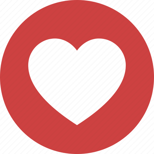 Circle, dating, favorite, heart, like, love, red icon - Download on Iconfinder