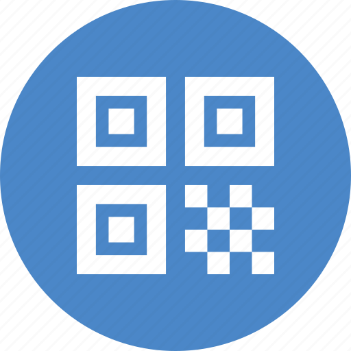 Barcode, blue, circle, code, qr, qrcode, quick response icon - Download on Iconfinder