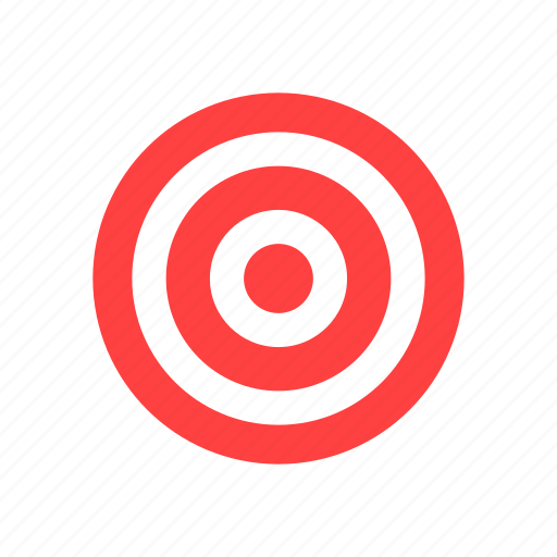 Aim, bullseye, efficiency, goal, marketing, red icon - Download on Iconfinder