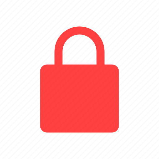 Lock, privacy, red, safe, secure, security icon - Download on Iconfinder
