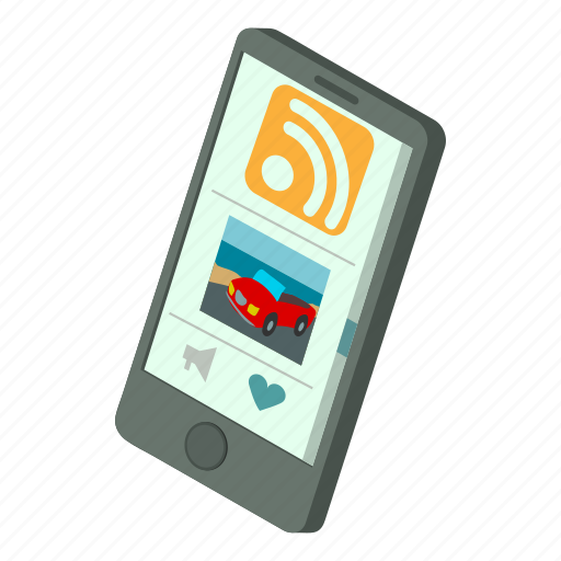 Internet, isometric, media, object, phone, rss, web icon - Download on Iconfinder