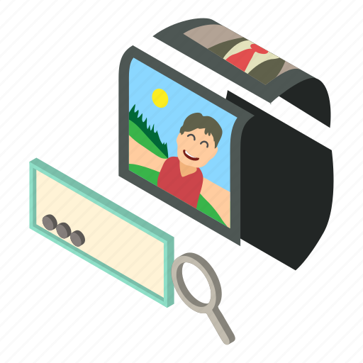 Camera, frame, isometric, magnifying, object, photo, search icon - Download on Iconfinder