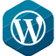 blog, blue, cms, hexagonal, wordpress 